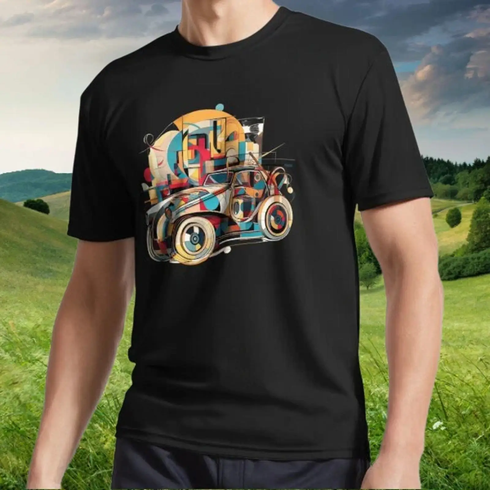 Vintage Fashion Collage - Neues abstraktes Vintage-Auto-Collage-Motiv-Logo Amerikanisches T-Shirt Lustig