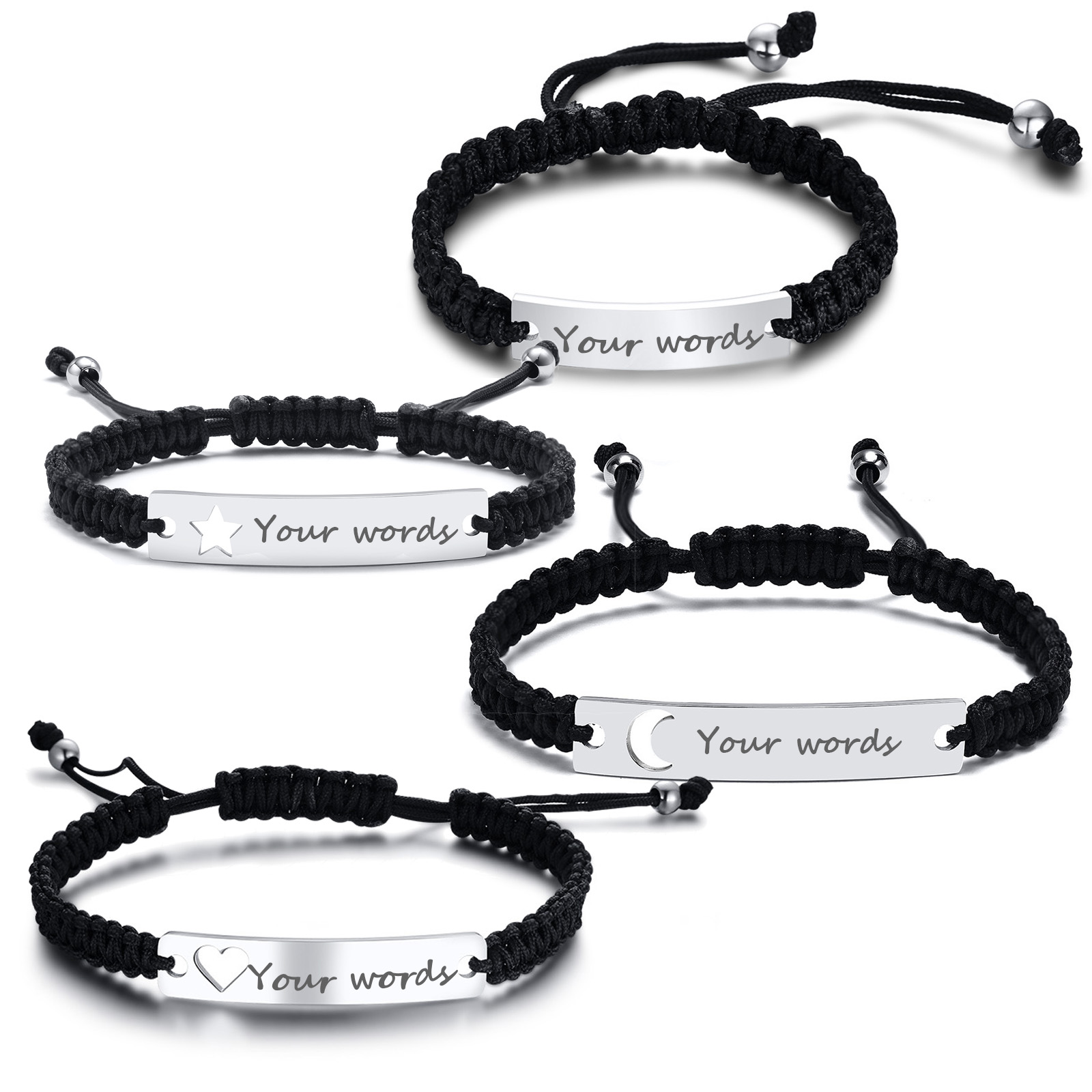 Vintage Fashion Quotes - Maßgefertigte Vintage Geflochtene Seilkette mit Herz,