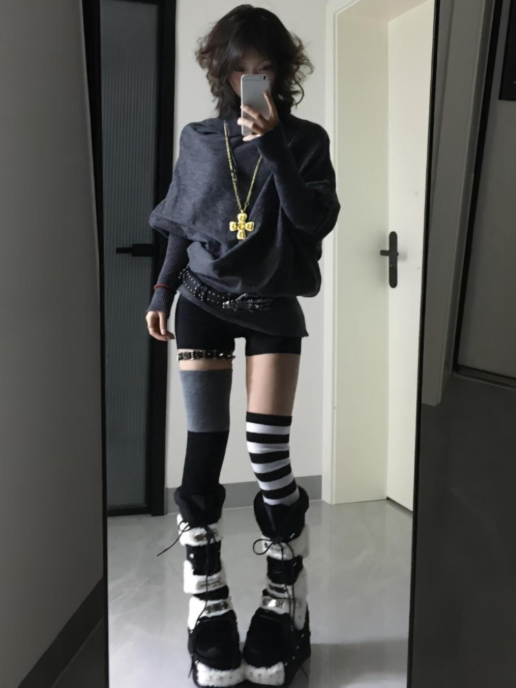 Vintage Fashion Subculture - Subkultur-Pullover 2000er Jahre Koreanische Mode Schlanke
